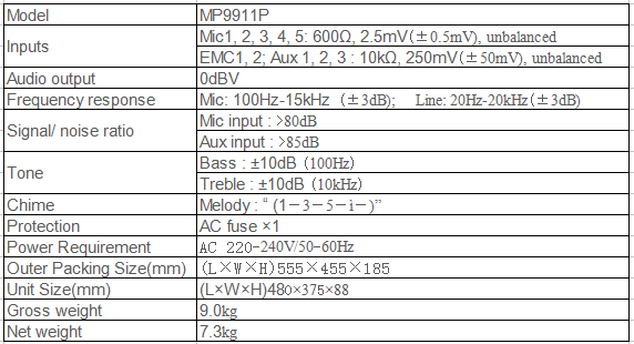 MP9911P Pre Amplifier