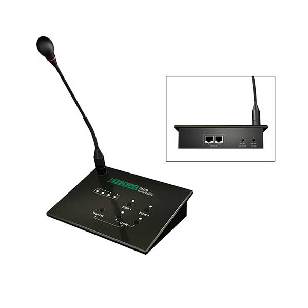 RM20 2 Zones Remote Paging Microphone