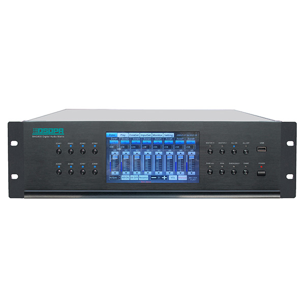 Cheap 8 Channel Multi Zones PA Paging System Audio Matrix
