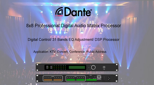 Audio Matrix Processor for Dante Protocol-DP8004