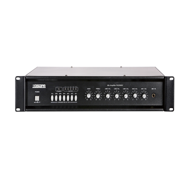 MP2016IV 6 Zones Mixer Amplifier with 2 Mic&3 Line Inputs