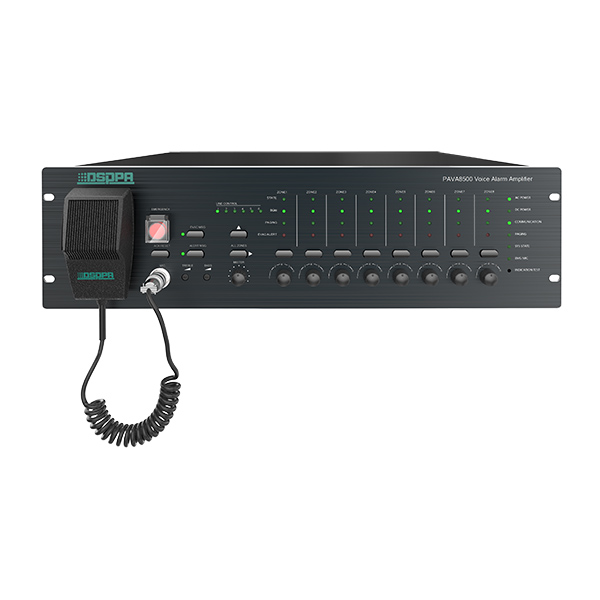 PAVA8500 8 Zones Integrated Voice Alarm PA System Centre