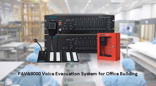 PAVA8000 Voice Evacuation System for Office Building