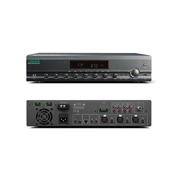 MP600U 250W 2 Zones Integrated Mixer Amplifier with Remote Paging
