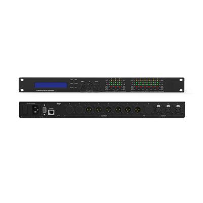 DP408T 4 input and 8 output Professional  Audio Processor with 4x4 Dante