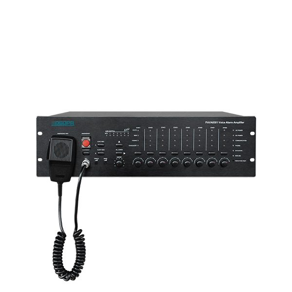 PAVA8501 8 Zones Voice Alarm Fire Emergency Broadcast System Host