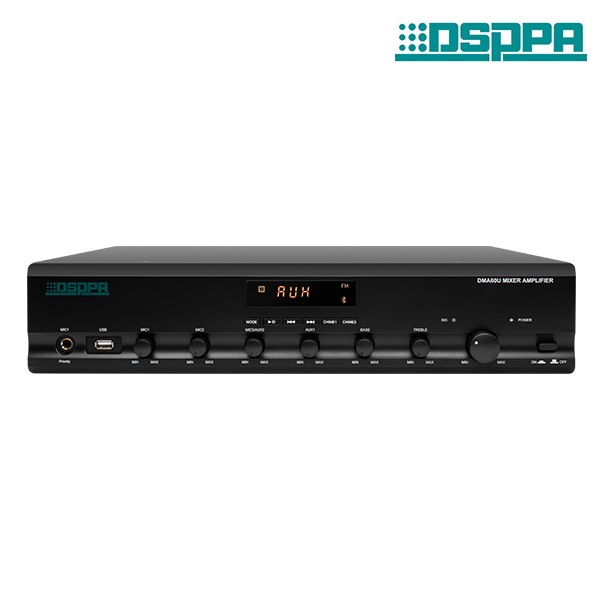 DMA60U 60W Digital Mixer Amplifier with USB /Bluetooth /FM/Chime/Siren/4 Mic(With PP and DC24V)