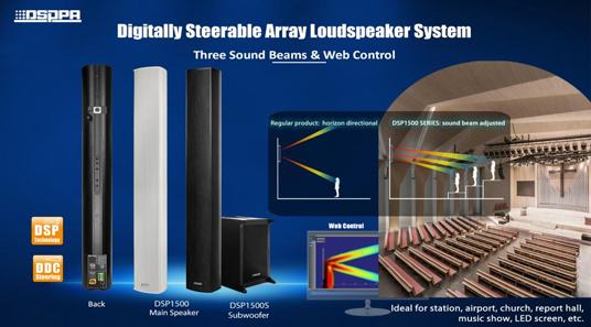 Phased Array Column Speaker for Indoors-DSP1500