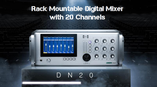 Rack Mountable Digital Mixer with 20 Channels DN20