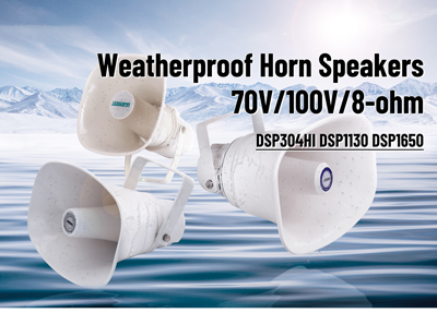 DSP304HI DSP1130 DSP1650 70V/100V/8-0hm Weatherproof Horn Speakers