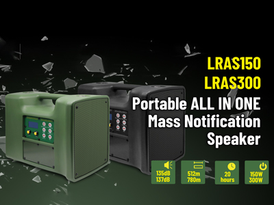 Portable ALL IN ONE Mass Notification Speaker LRAS150 LRAS300
