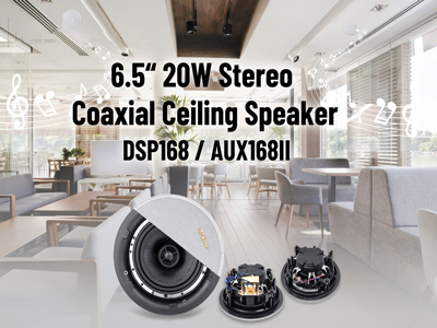 6.5'' 20W Stereo Coaxial Ceiling Speaker DSP168 /AUX168II
