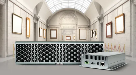 IP Ultrasonic  Directional Flat-Panel Speaker System -  Smart Audio Solution for Museums DSP395T + DSP395U