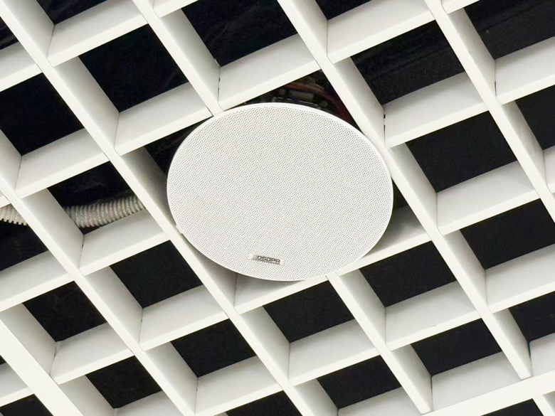 DSPPA ceiling speakers installation – frameless in-ceiling speaker for commercial PA systems